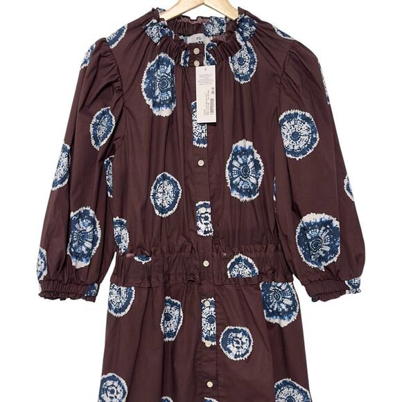 NWTs Never A Wallflower  Button Front Elastic Collar Shirt Dress (S) - Picture 4 of 15